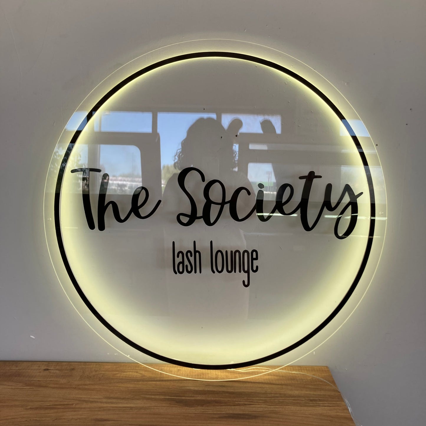 Business Neon Sign | Mirror Neon Sign | Acrylic Custom Logo Decoration