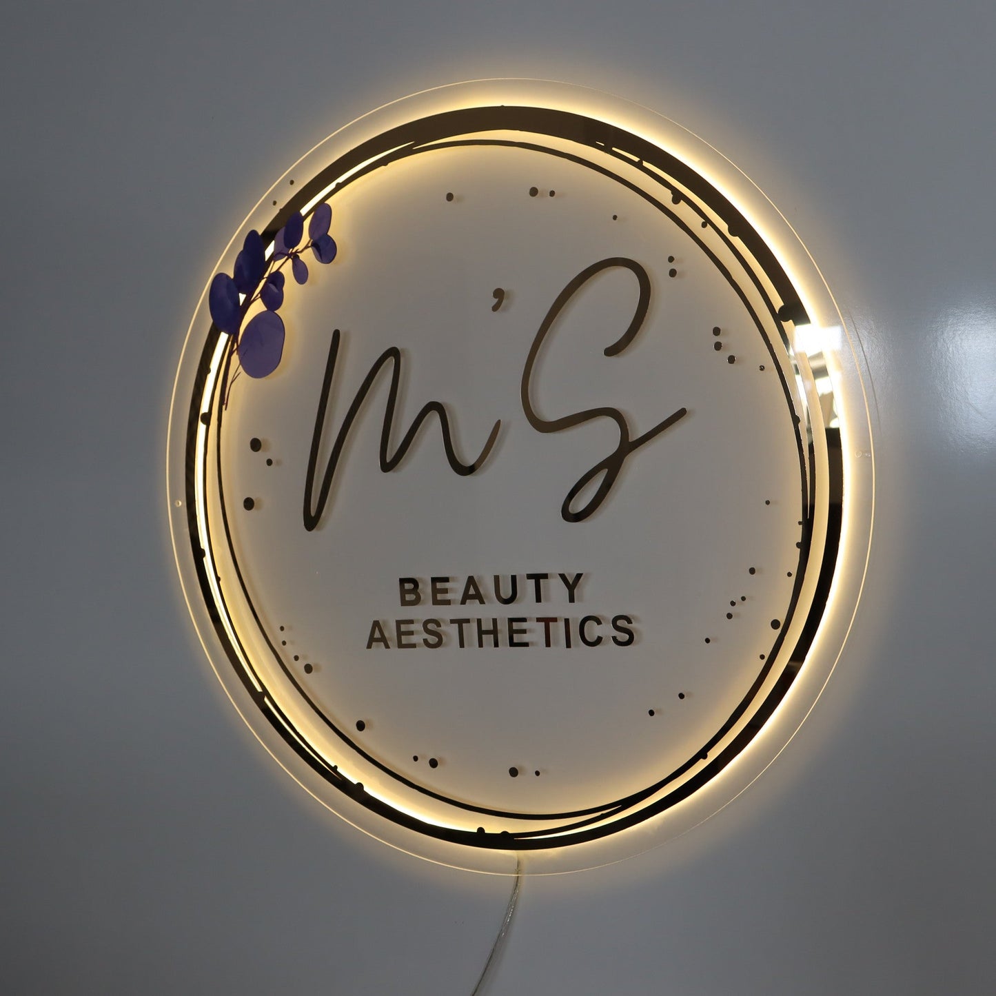 Business Neon Sign | Mirror Neon Sign | Acrylic Custom Logo Decoration