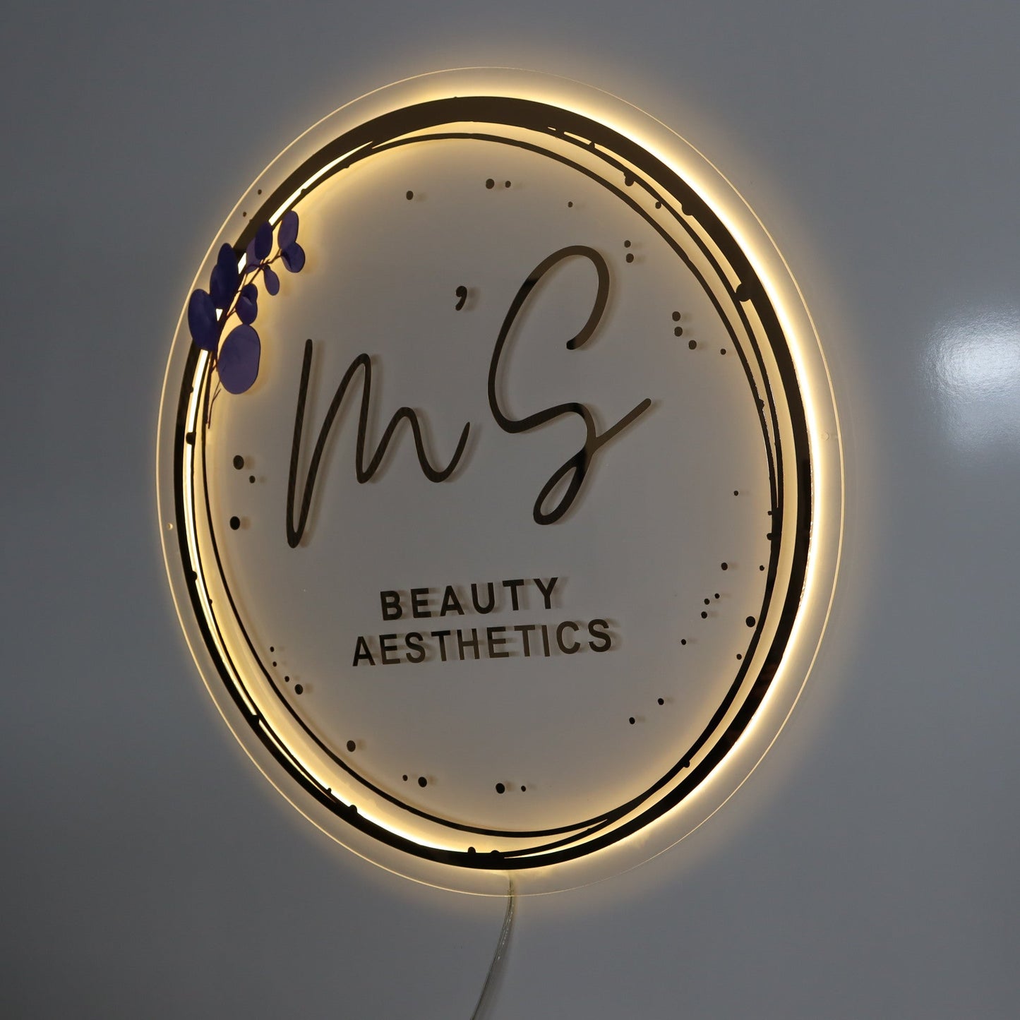 Business Neon Sign | Mirror Neon Sign | Acrylic Custom Logo Decoration
