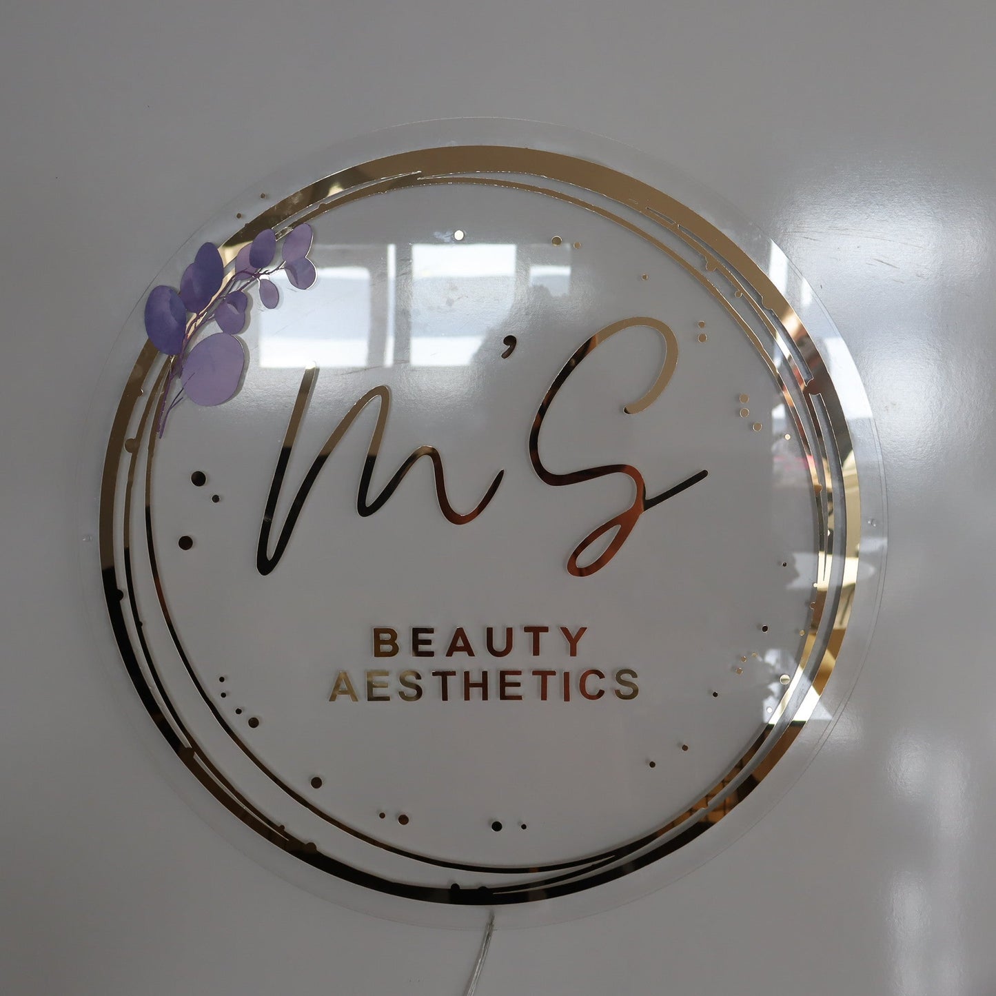 Business Neon Sign | Mirror Neon Sign | Acrylic Custom Logo Decoration
