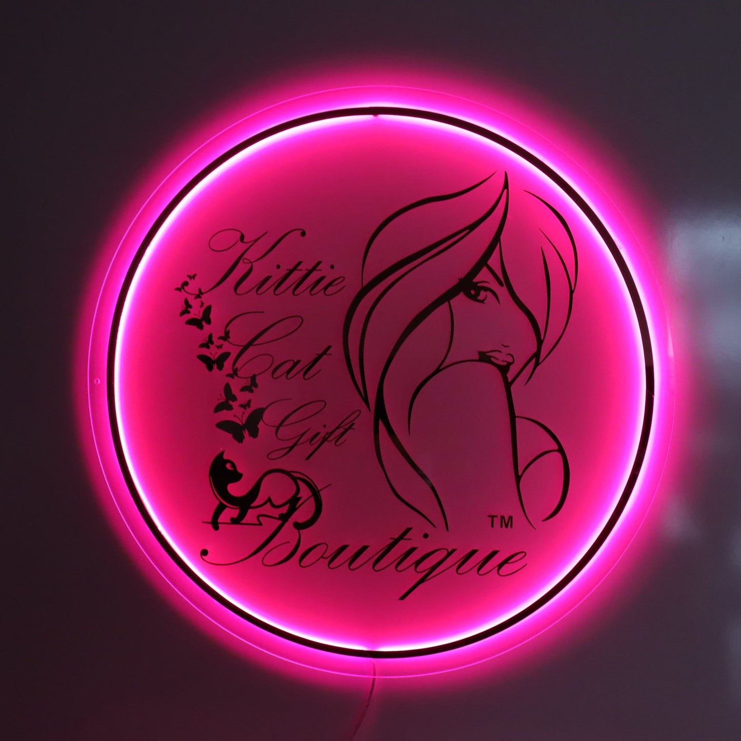 Business Neon Sign | Mirror Neon Sign | Acrylic Custom Logo Decoration