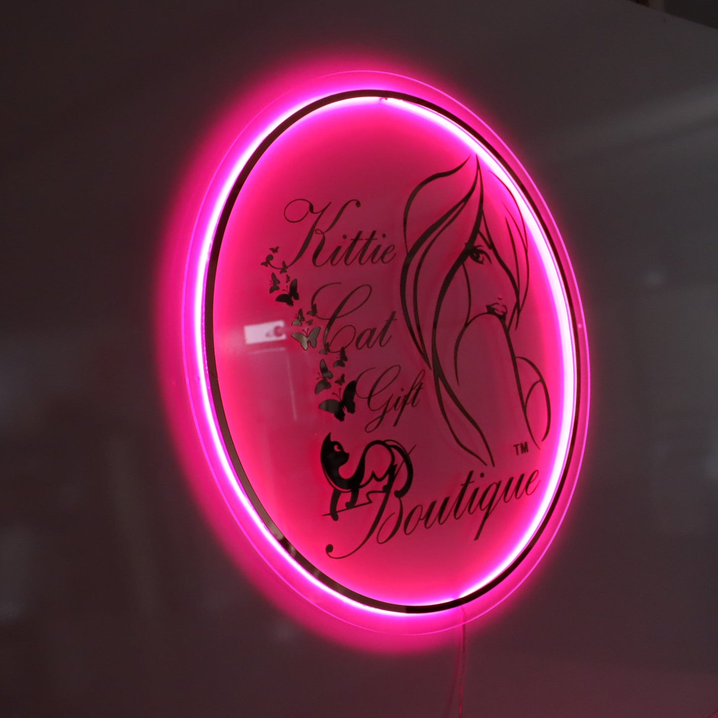 Business Neon Sign | Mirror Neon Sign | Acrylic Custom Logo Decoration
