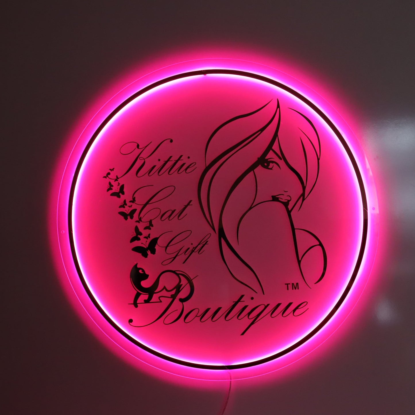 Business Neon Sign | Mirror Neon Sign | Acrylic Custom Logo Decoration