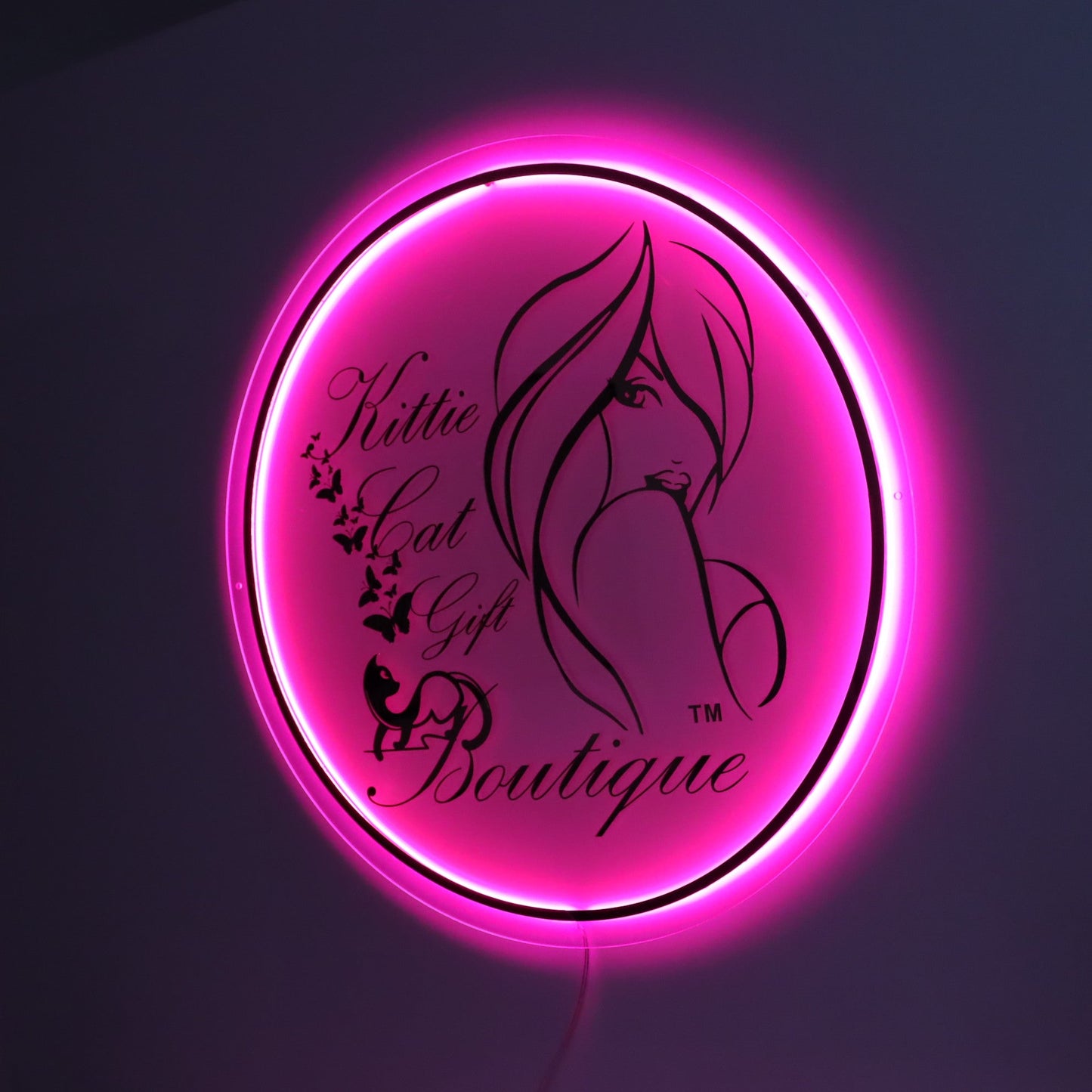 Business Neon Sign | Mirror Neon Sign | Acrylic Custom Logo Decoration