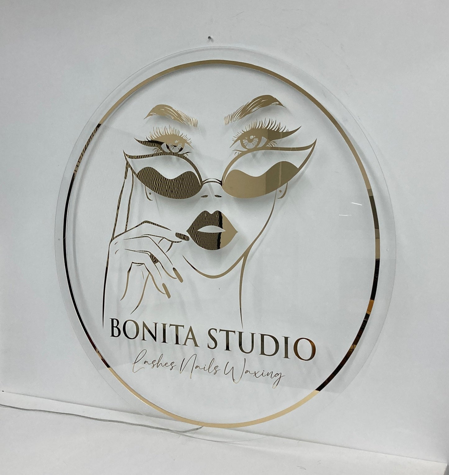 Business Neon Sign | Mirror Neon Sign | Acrylic Custom Logo Decoration