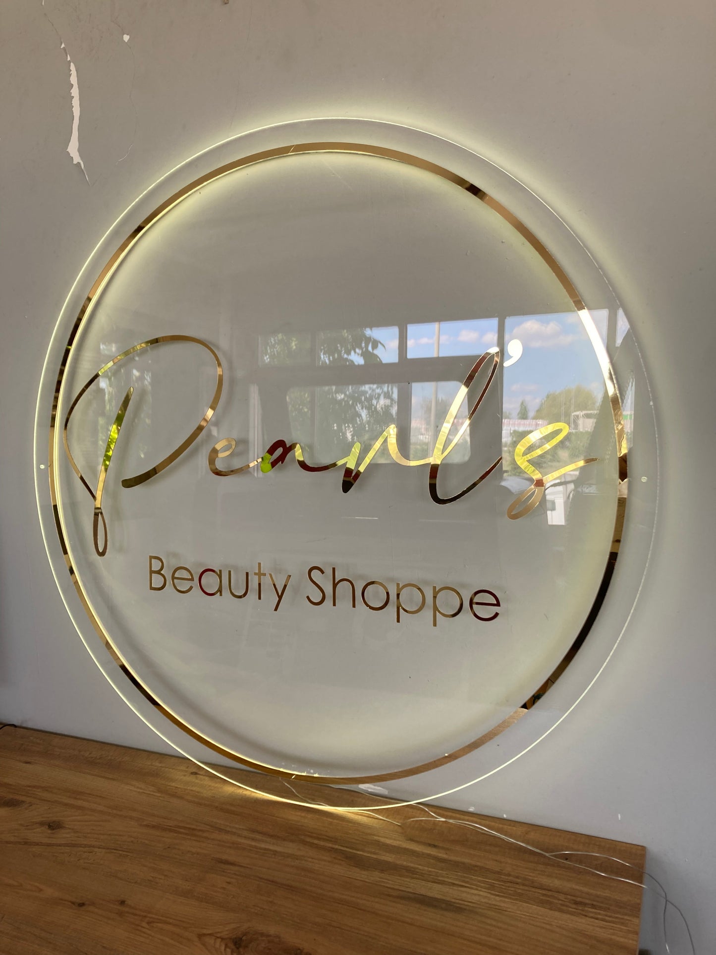Business Neon Sign | Mirror Neon Sign | Acrylic Custom Logo Decoration