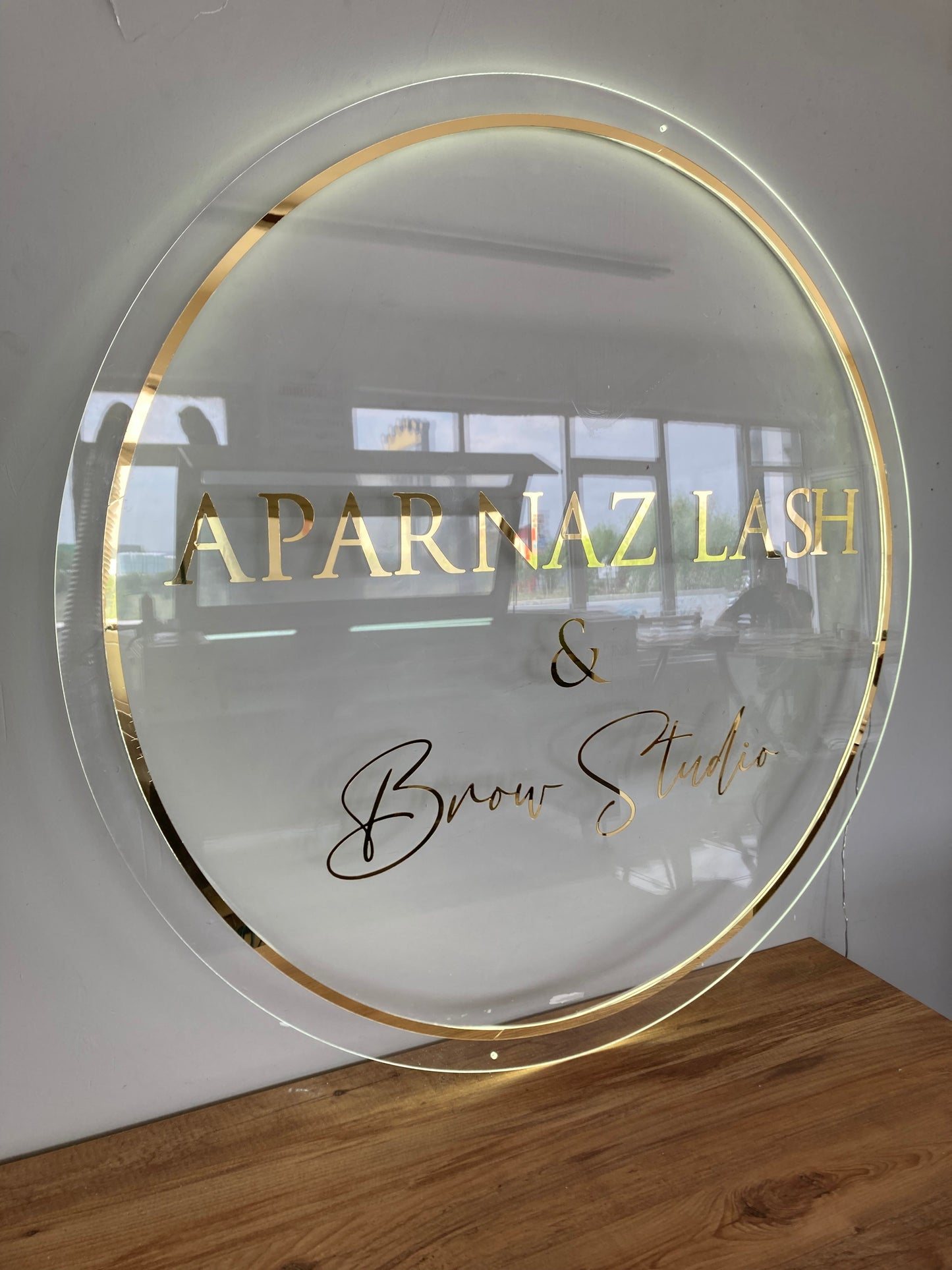 Business Neon Sign | Mirror Neon Sign | Acrylic Custom Logo Decoration