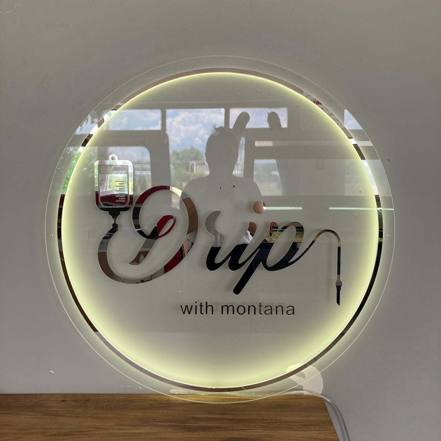 Business Neon Sign | Mirror Neon Sign | Acrylic Custom Logo Decoration