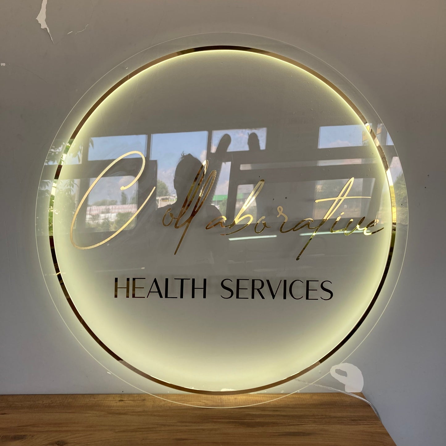 Business Neon Sign | Mirror Neon Sign | Acrylic Custom Logo Decoration