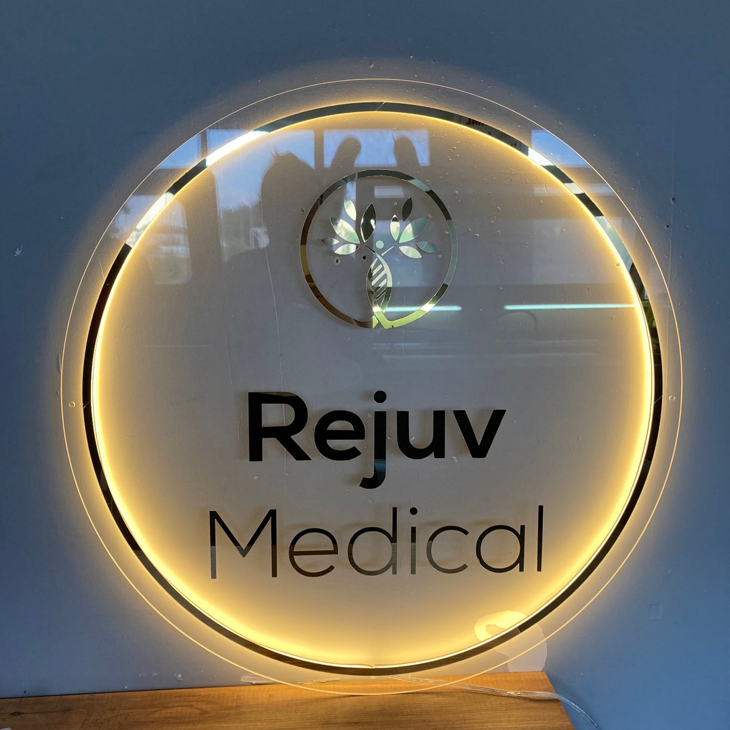 Business Neon Sign | Mirror Neon Sign | Acrylic Custom Logo Decoration