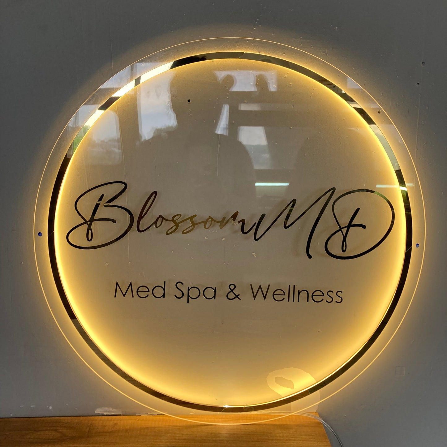 Business Neon Sign | Mirror Neon Sign | Acrylic Custom Logo Decoration