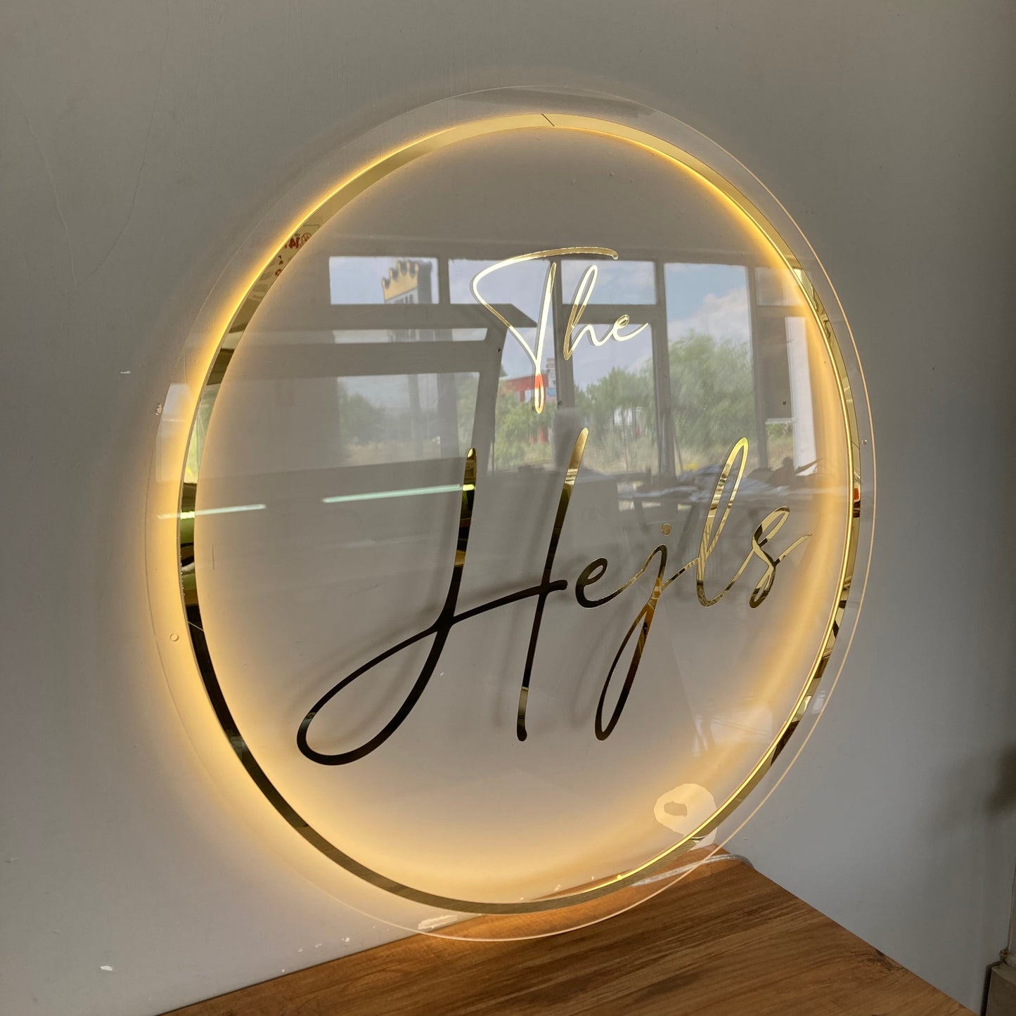 Business Neon Sign | Mirror Neon Sign | Acrylic Custom Logo Decoration