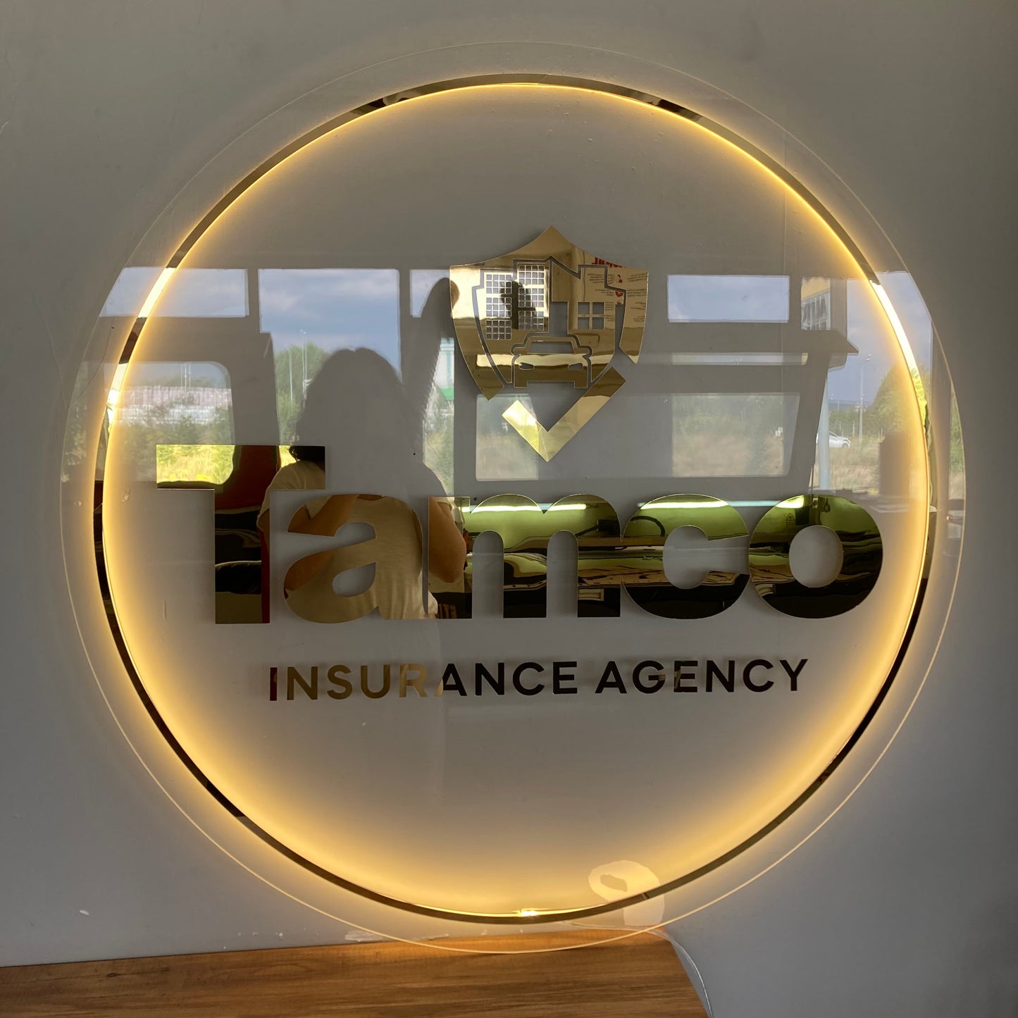 Business Neon Sign | Mirror Neon Sign | Acrylic Custom Logo Decoration
