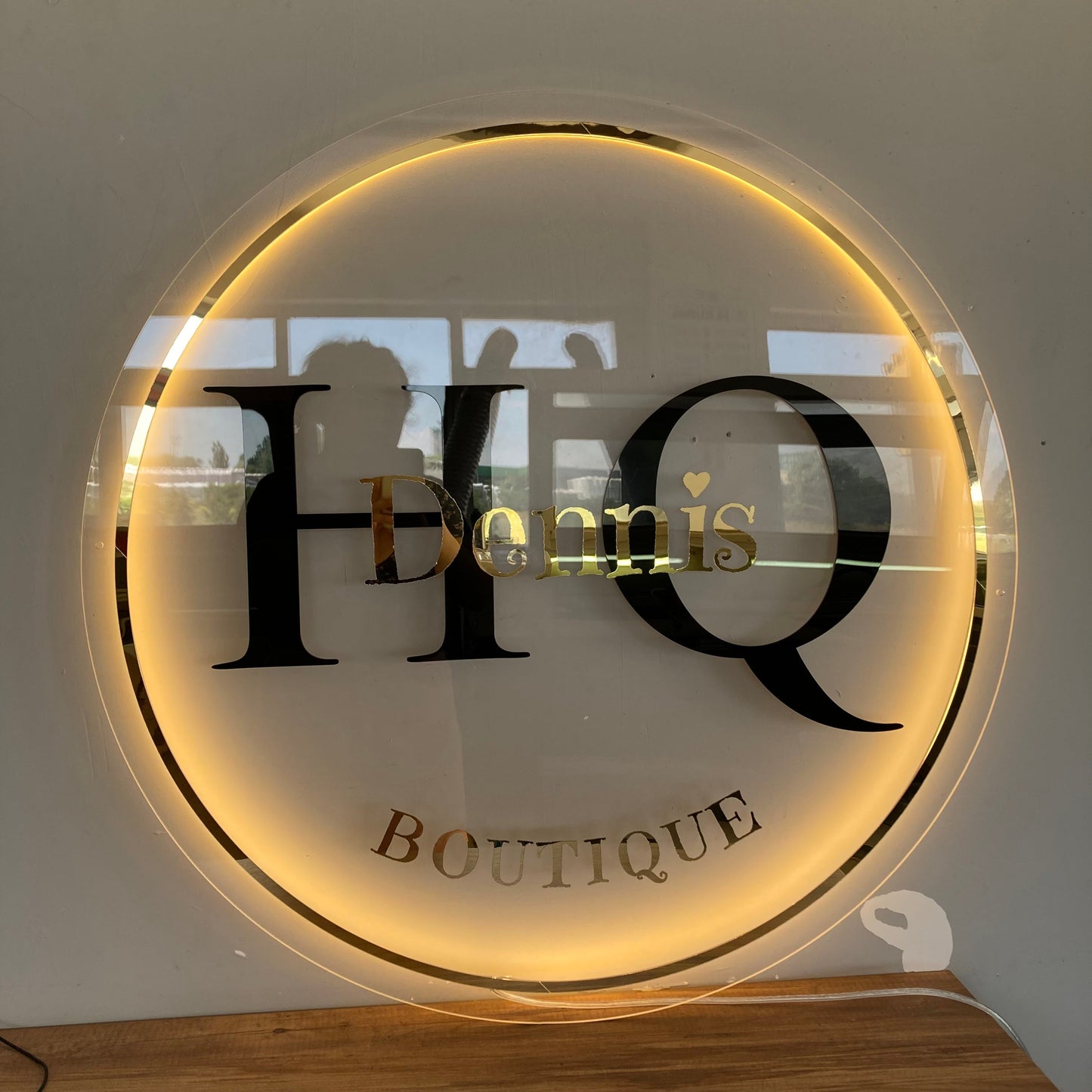 Business Neon Sign | Mirror Neon Sign | Acrylic Custom Logo Decoration