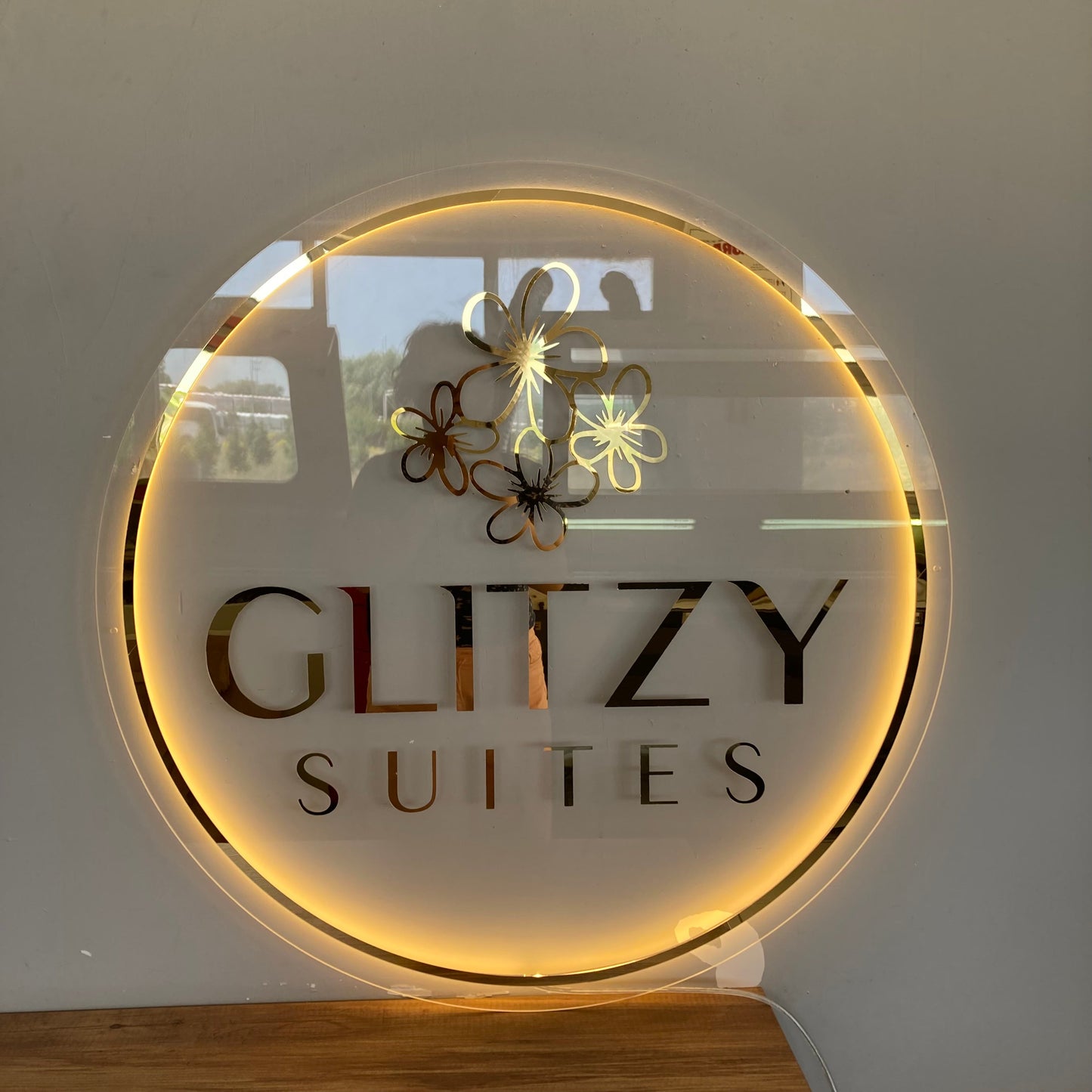 Business Neon Sign | Mirror Neon Sign | Acrylic Custom Logo Decoration