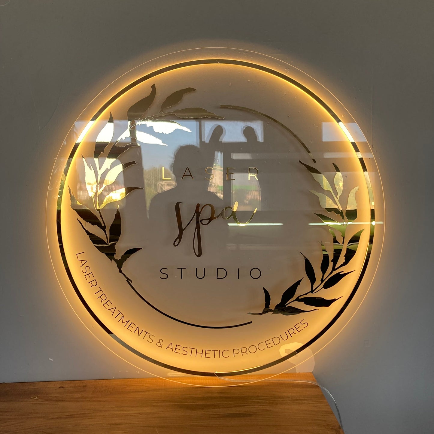 Business Neon Sign | Mirror Neon Sign | Acrylic Custom Logo Decoration