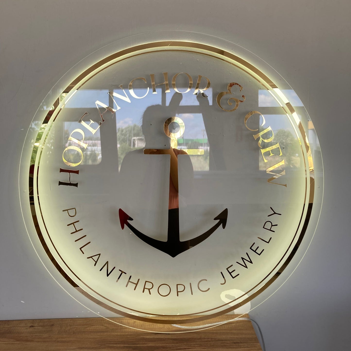 Business Neon Sign | Mirror Neon Sign | Acrylic Custom Logo Decoration