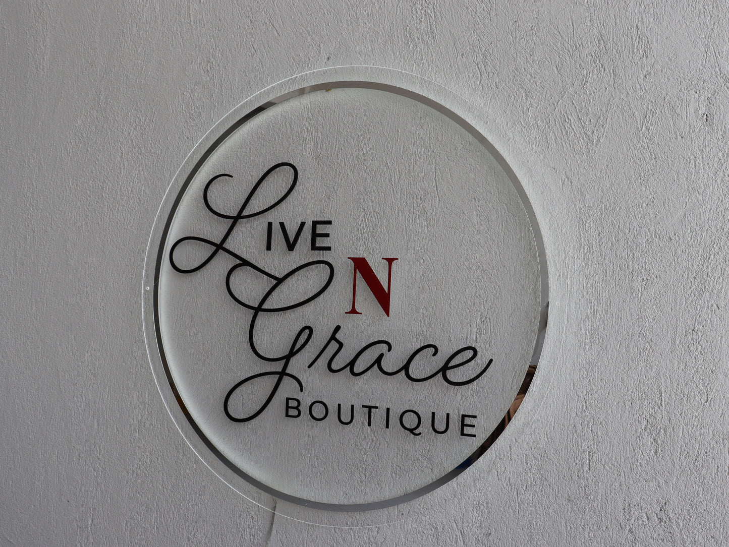 Business Neon Sign | Mirror Neon Sign | Acrylic Custom Logo Decoration