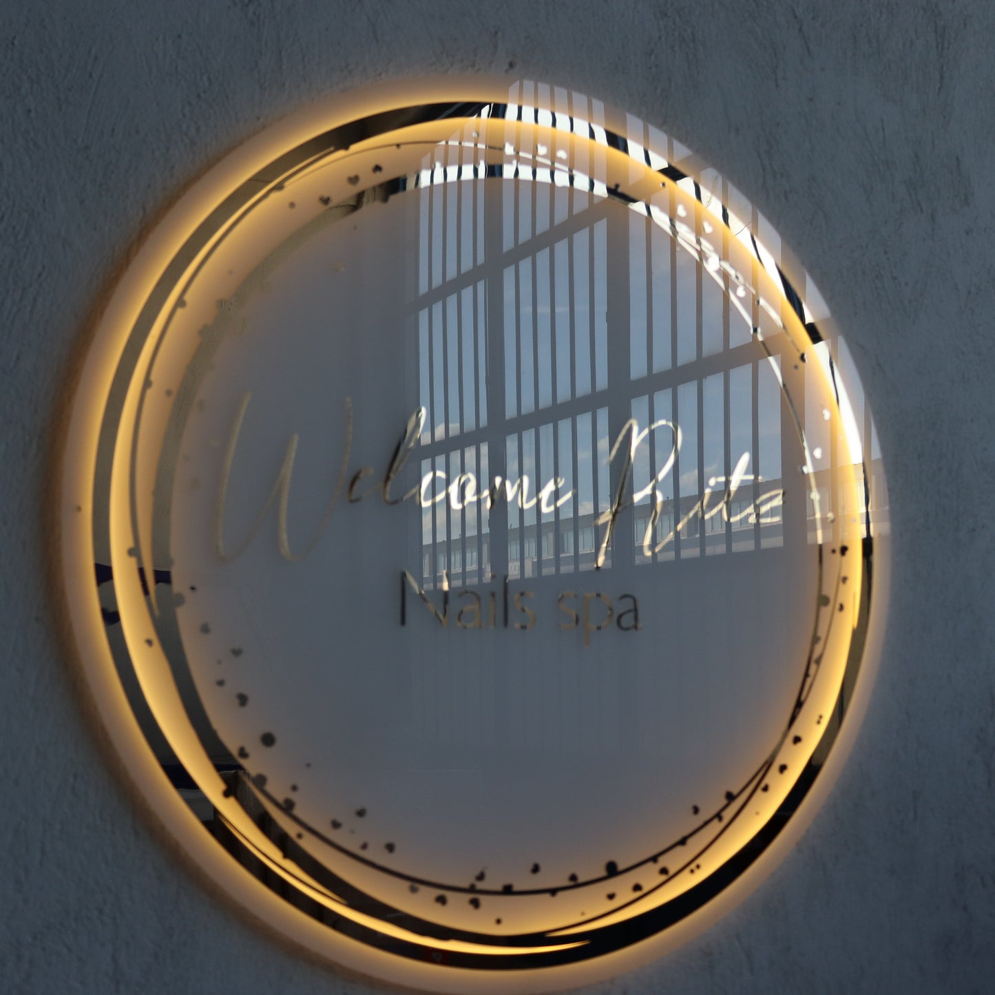 Business Neon Sign | Mirror Neon Sign | Acrylic Custom Logo Decoration
