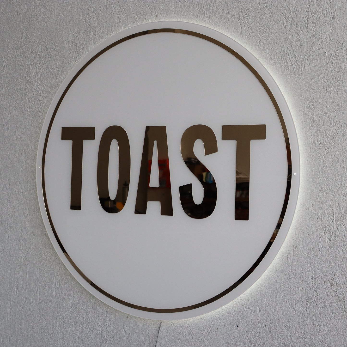 White Business Neon Sign | Mirror Neon Sign | Acrylic Custom Logo Decoration