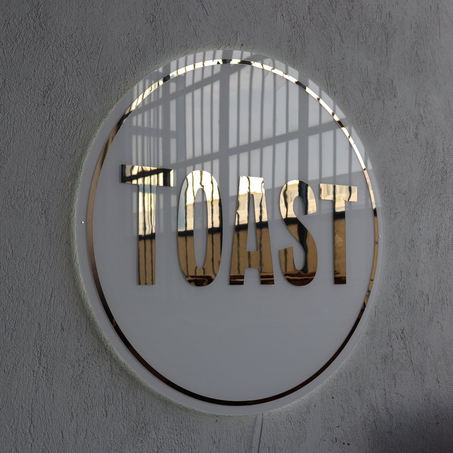 White Business Neon Sign | Mirror Neon Sign | Acrylic Custom Logo Decoration