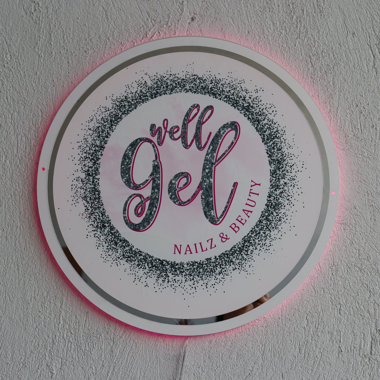Business Neon Sign | Mirror Neon Sign | Acrylic Custom Logo Decoration