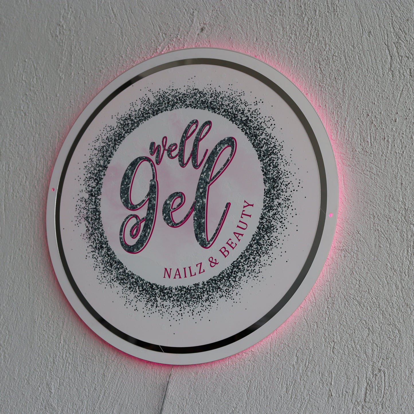 Business Neon Sign | Mirror Neon Sign | Acrylic Custom Logo Decoration