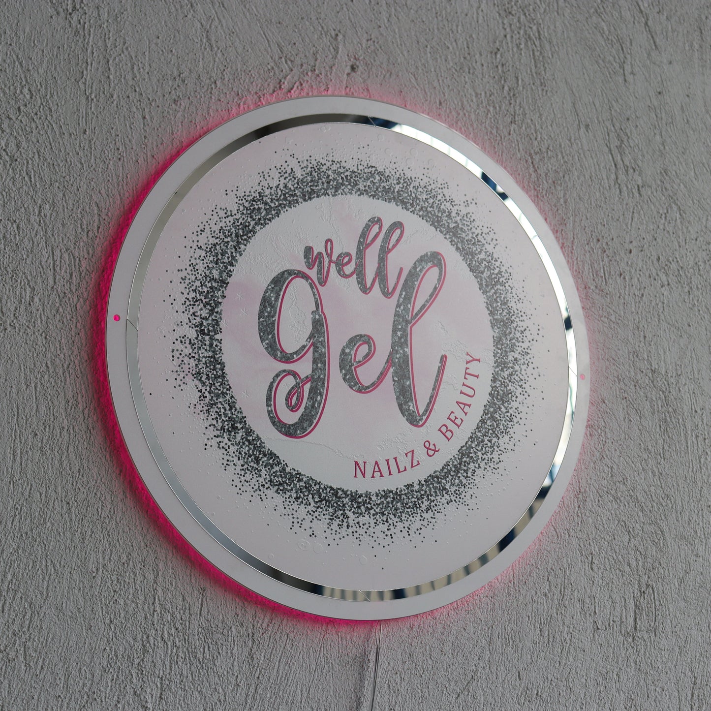 Business Neon Sign | Mirror Neon Sign | Acrylic Custom Logo Decoration