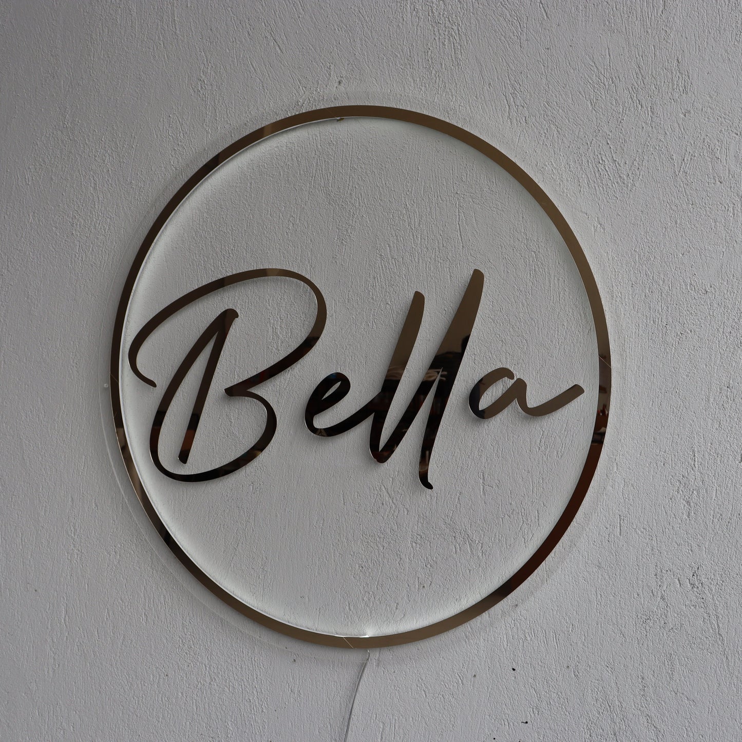 Business Neon Sign | Mirror Neon Sign | Acrylic Custom Logo Decoration