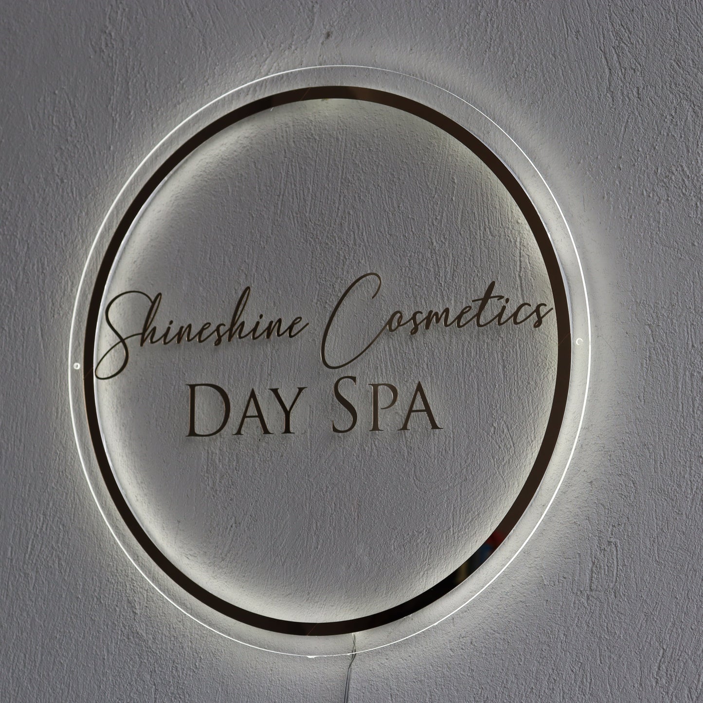 Business Neon Sign | Mirror Neon Sign | Acrylic Custom Logo Decoration
