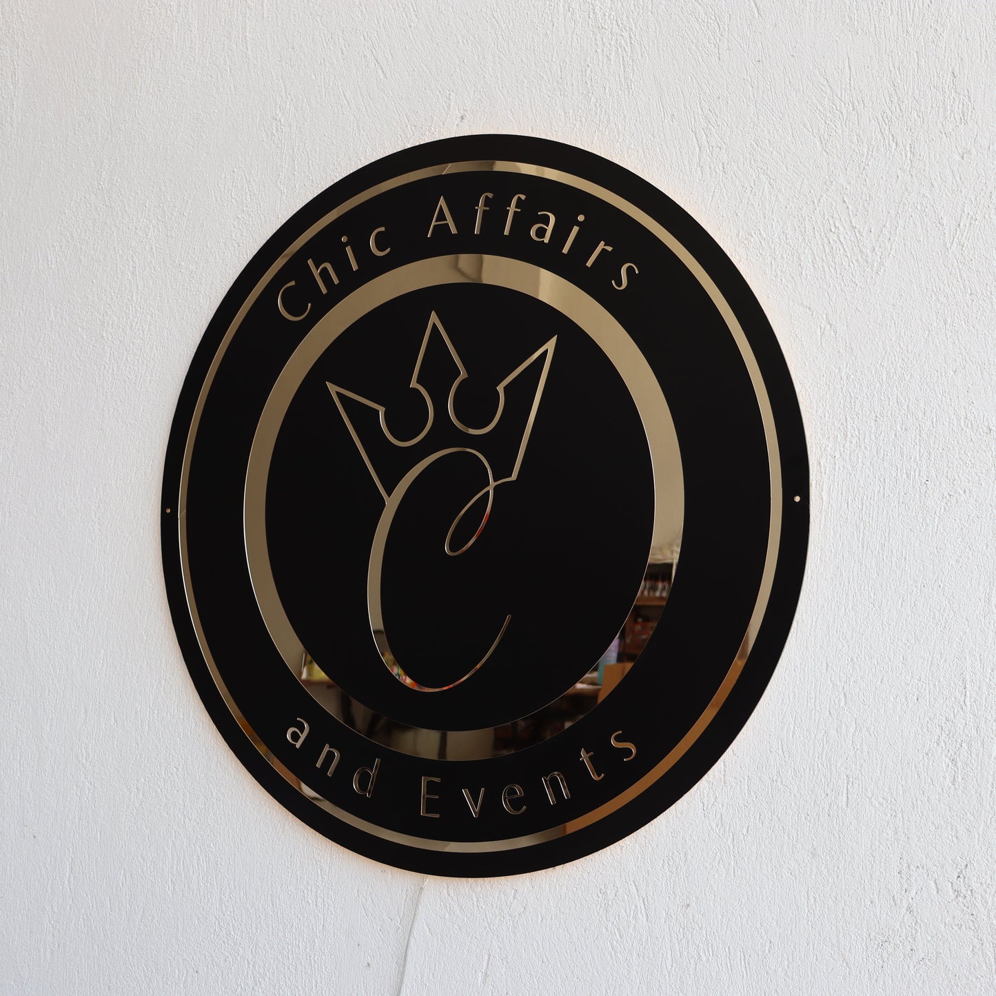 Business Neon Sign | Mirror Neon Sign | Acrylic Custom Logo Decoration