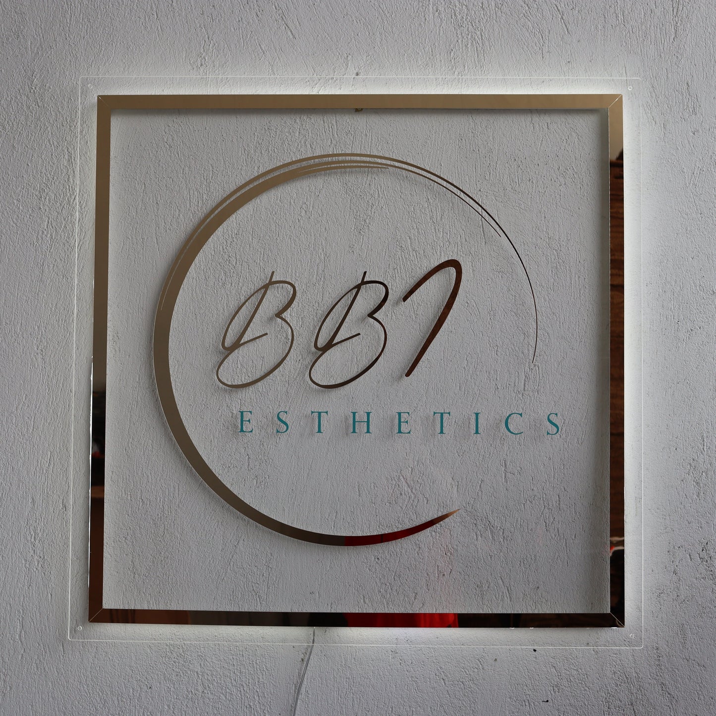 Business Neon Sign | Mirror Neon Sign | Acrylic Custom Logo Decoration