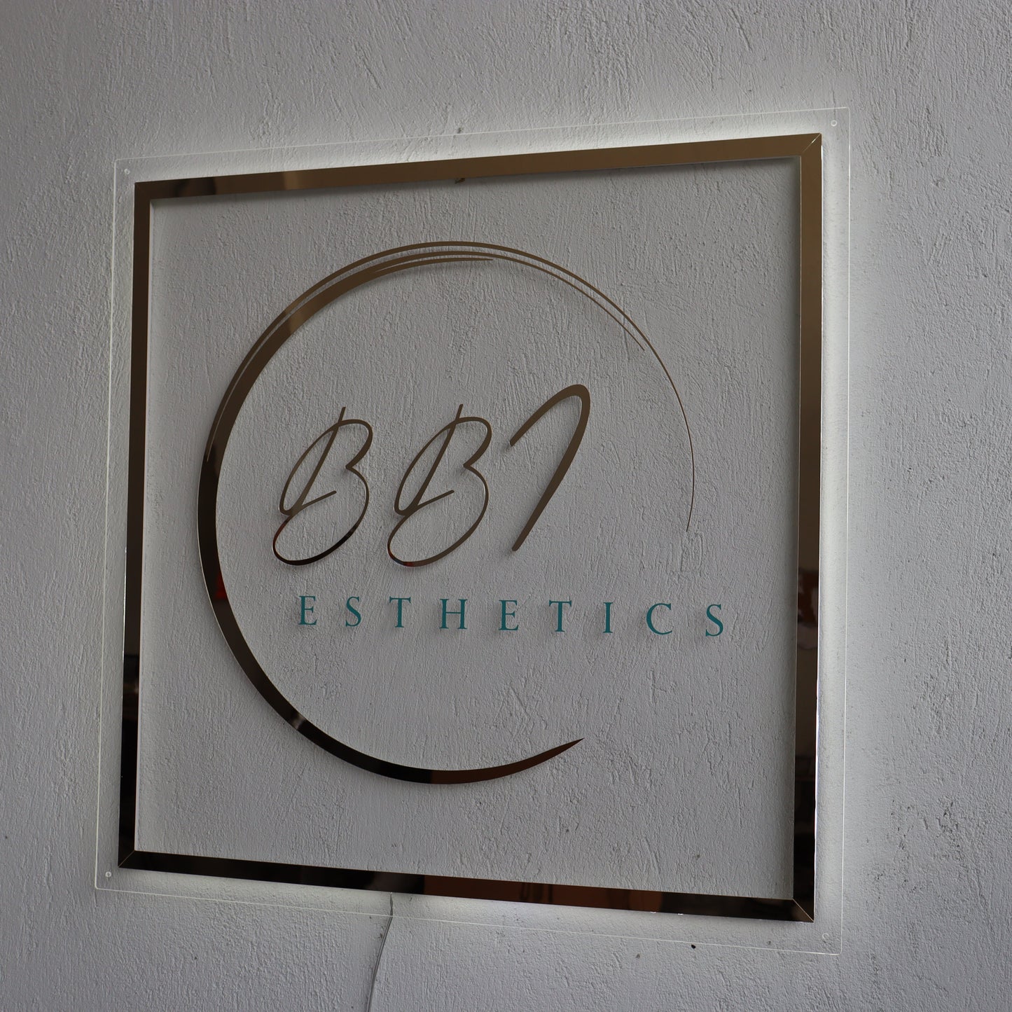 Business Neon Sign | Mirror Neon Sign | Acrylic Custom Logo Decoration