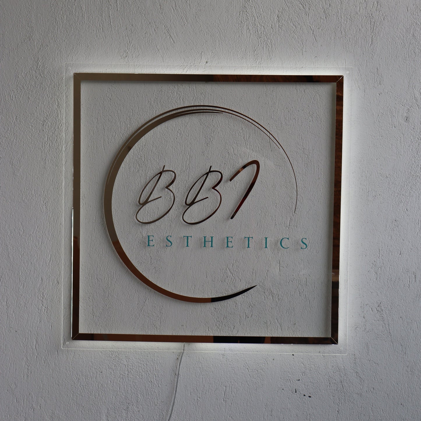 Business Neon Sign | Mirror Neon Sign | Acrylic Custom Logo Decoration