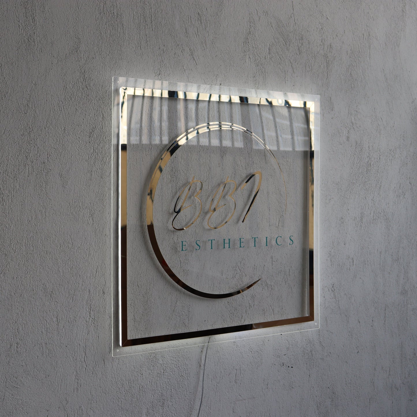Business Neon Sign | Mirror Neon Sign | Acrylic Custom Logo Decoration
