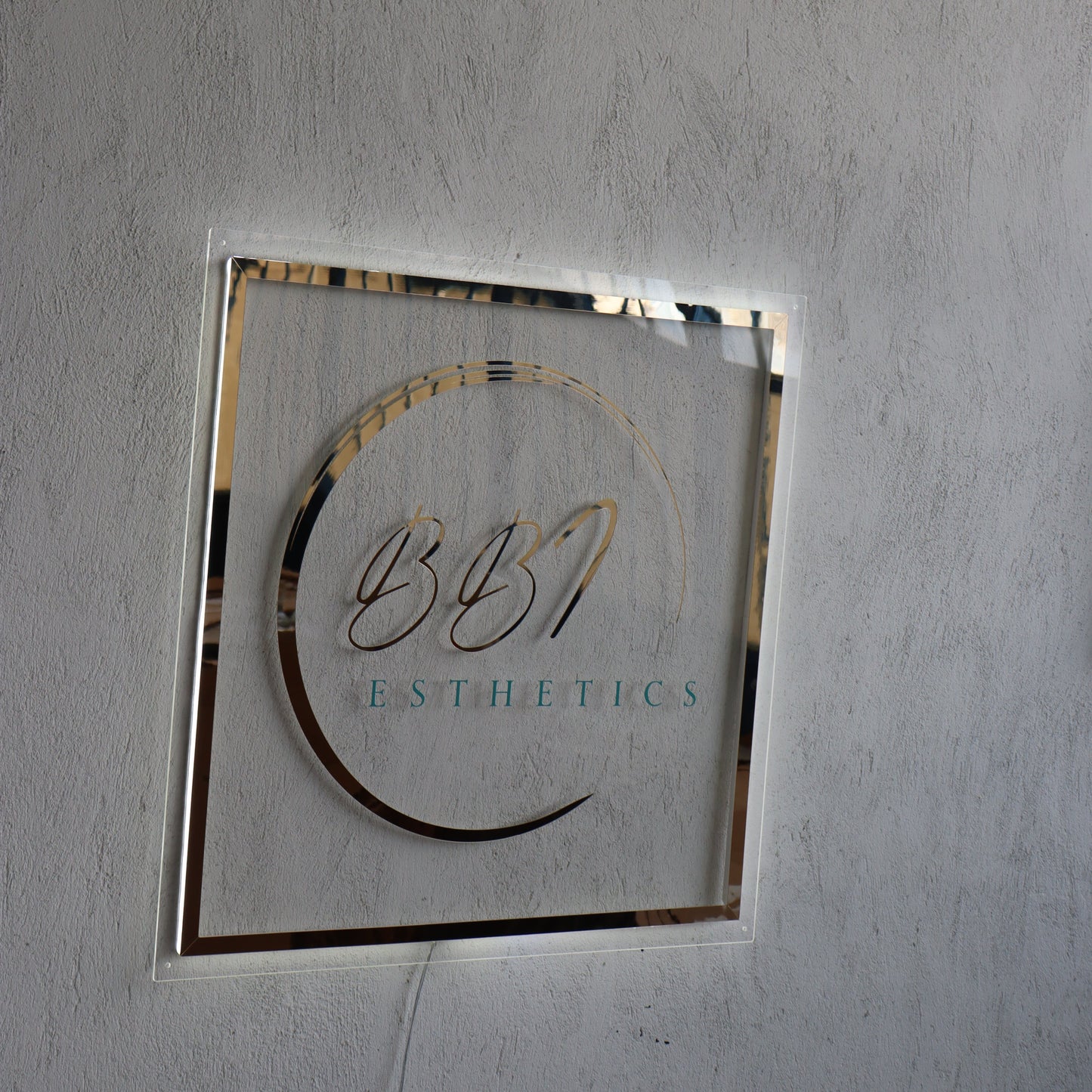 Business Neon Sign | Mirror Neon Sign | Acrylic Custom Logo Decoration