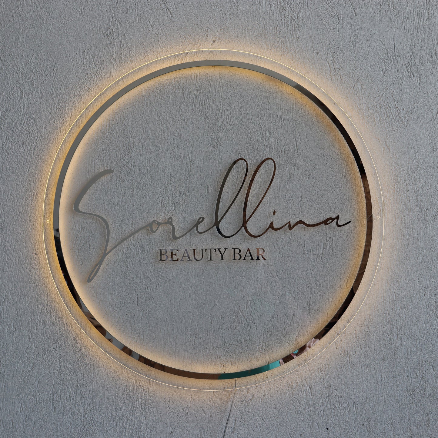 Business Neon Sign | Mirror Neon Sign | Acrylic Custom Logo Decoration