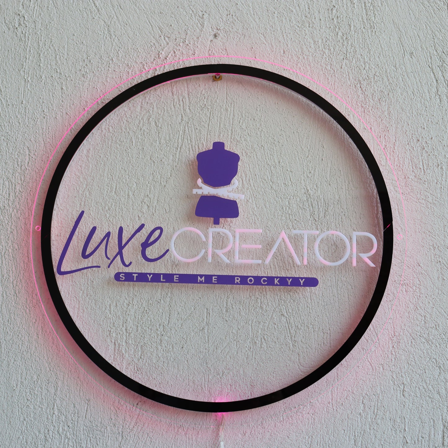 Business Neon Sign | Mirror Neon Sign | Acrylic Custom Logo Decoration