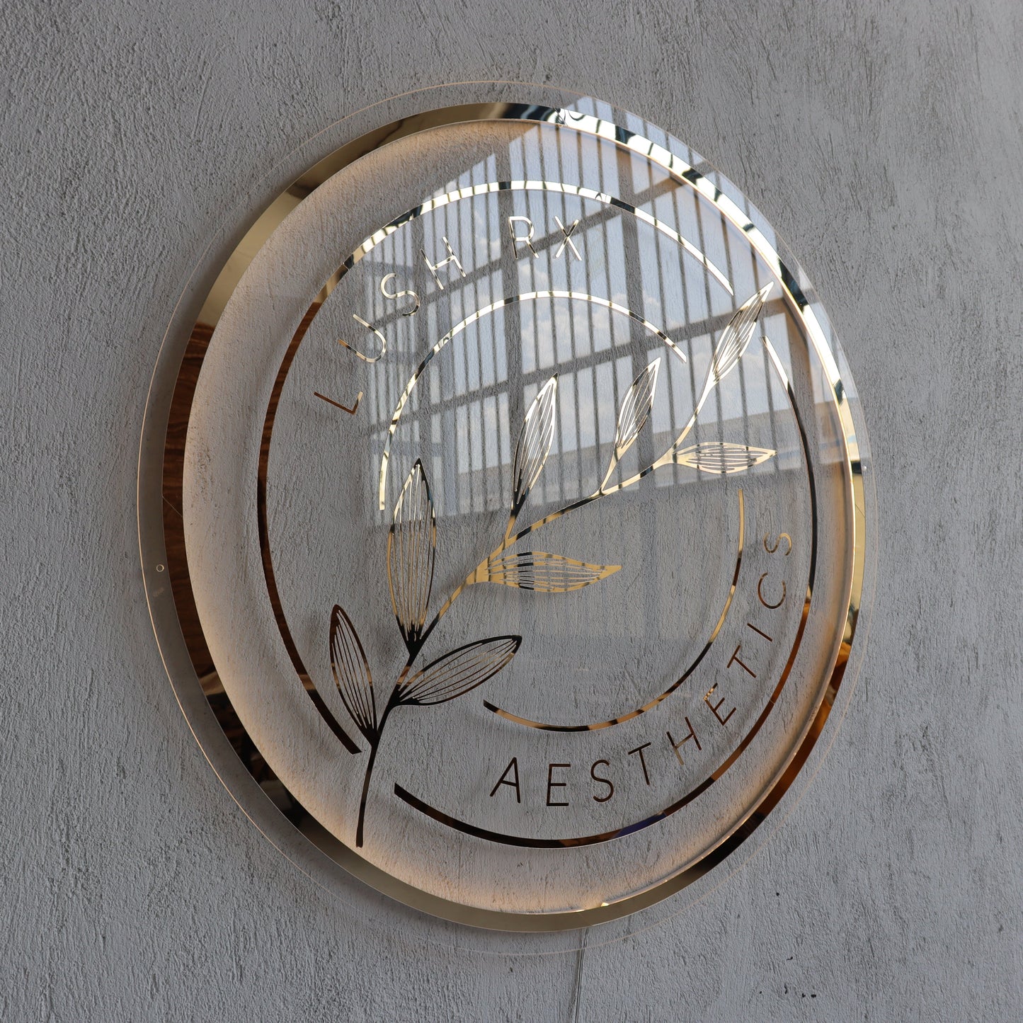 Business Neon Sign | Mirror Neon Sign | Acrylic Custom Logo Decoration