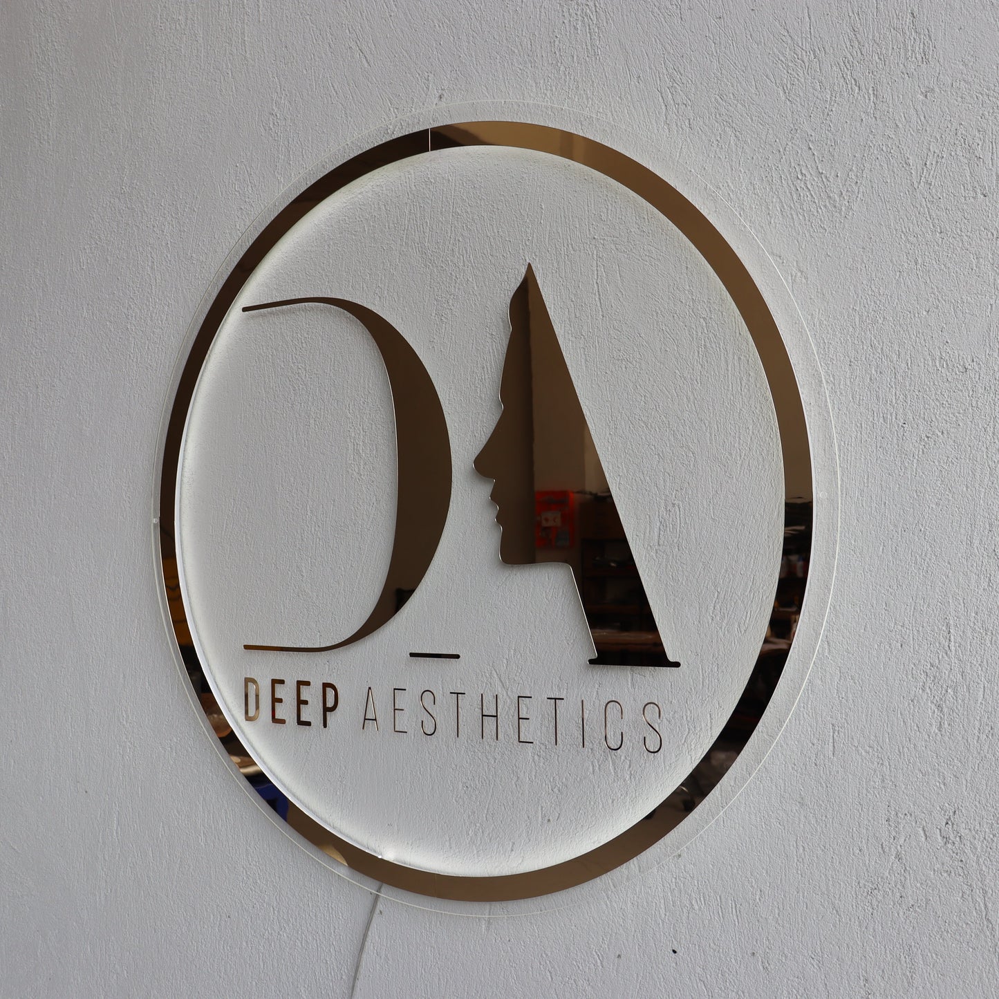 Business Neon Sign | Mirror Neon Sign | Acrylic Custom Logo Decoration