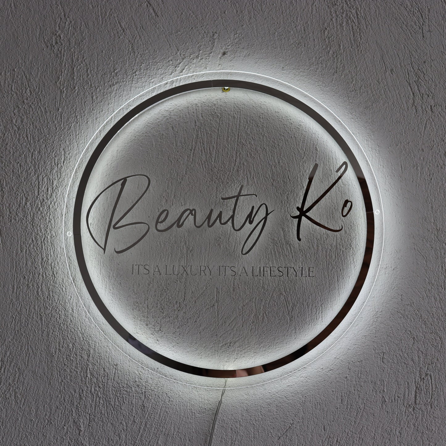 Business Neon Sign | Mirror Neon Sign | Acrylic Custom Logo Decoration