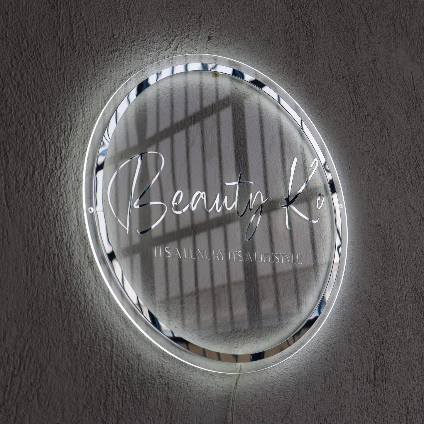Business Neon Sign | Mirror Neon Sign | Acrylic Custom Logo Decoration