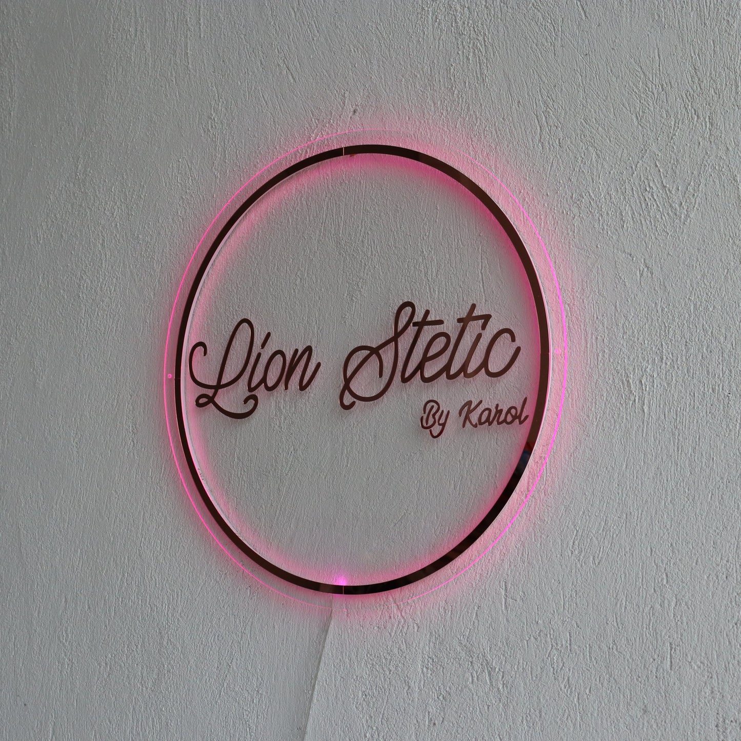 Business Neon Sign | Mirror Neon Sign | Acrylic Custom Logo Decoration