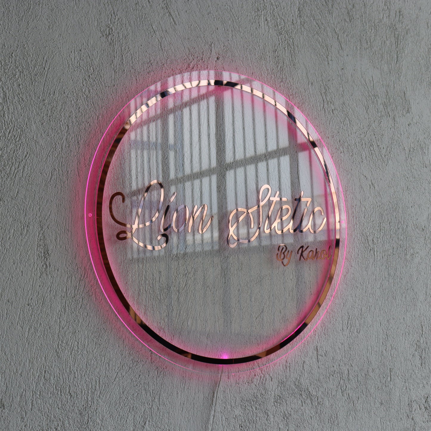 Business Neon Sign | Mirror Neon Sign | Acrylic Custom Logo Decoration