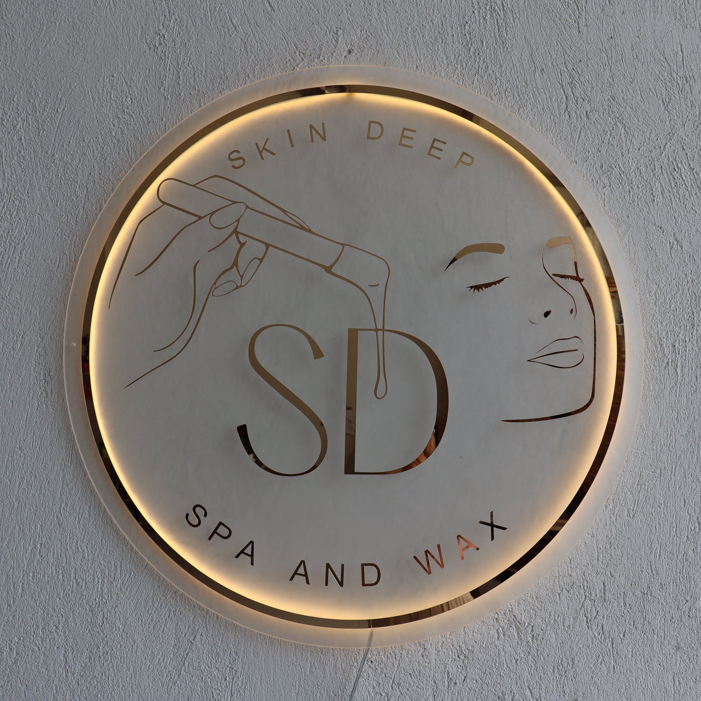 Business Neon Sign | Mirror Neon Sign | Acrylic Custom Logo Decoration