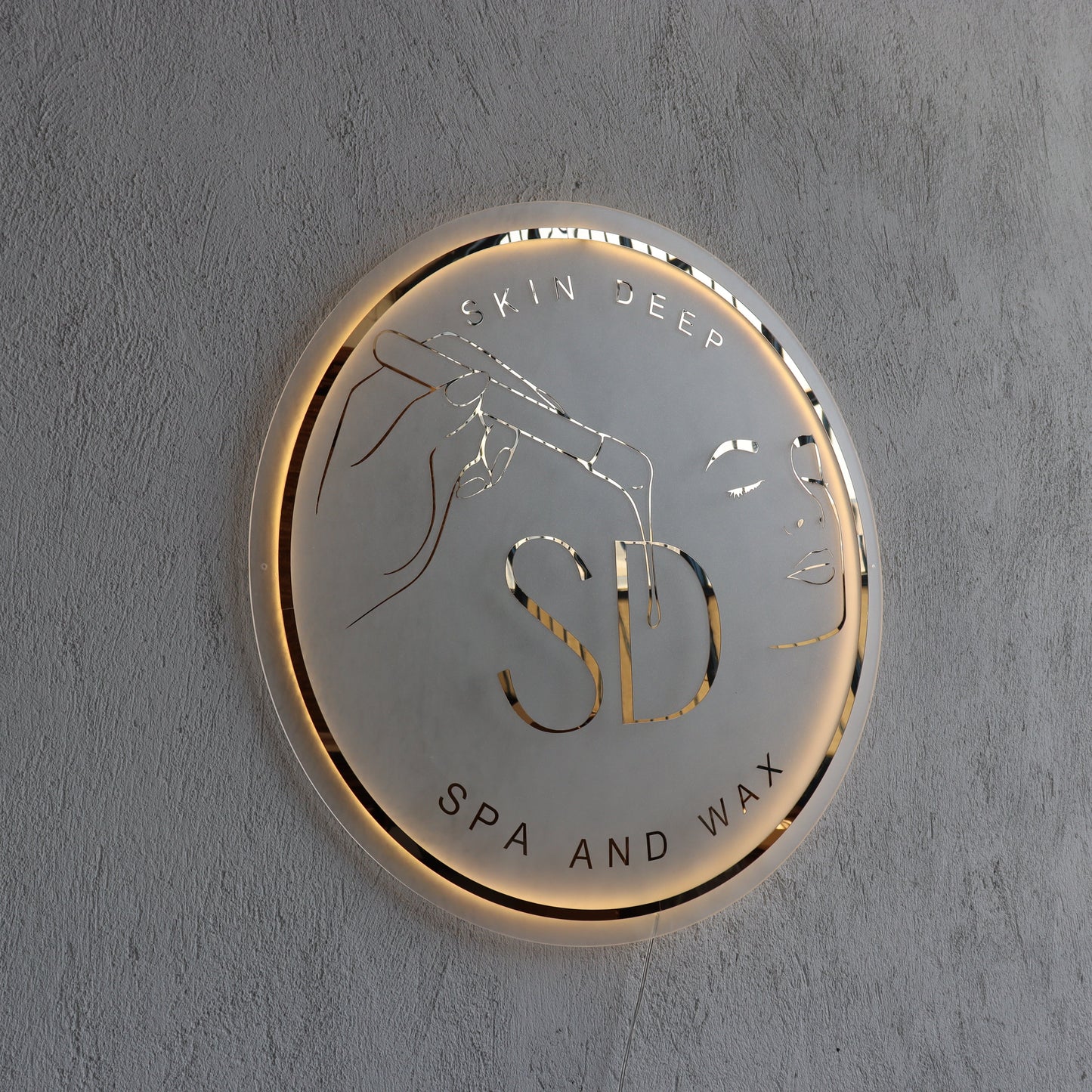 Business Neon Sign | Mirror Neon Sign | Acrylic Custom Logo Decoration