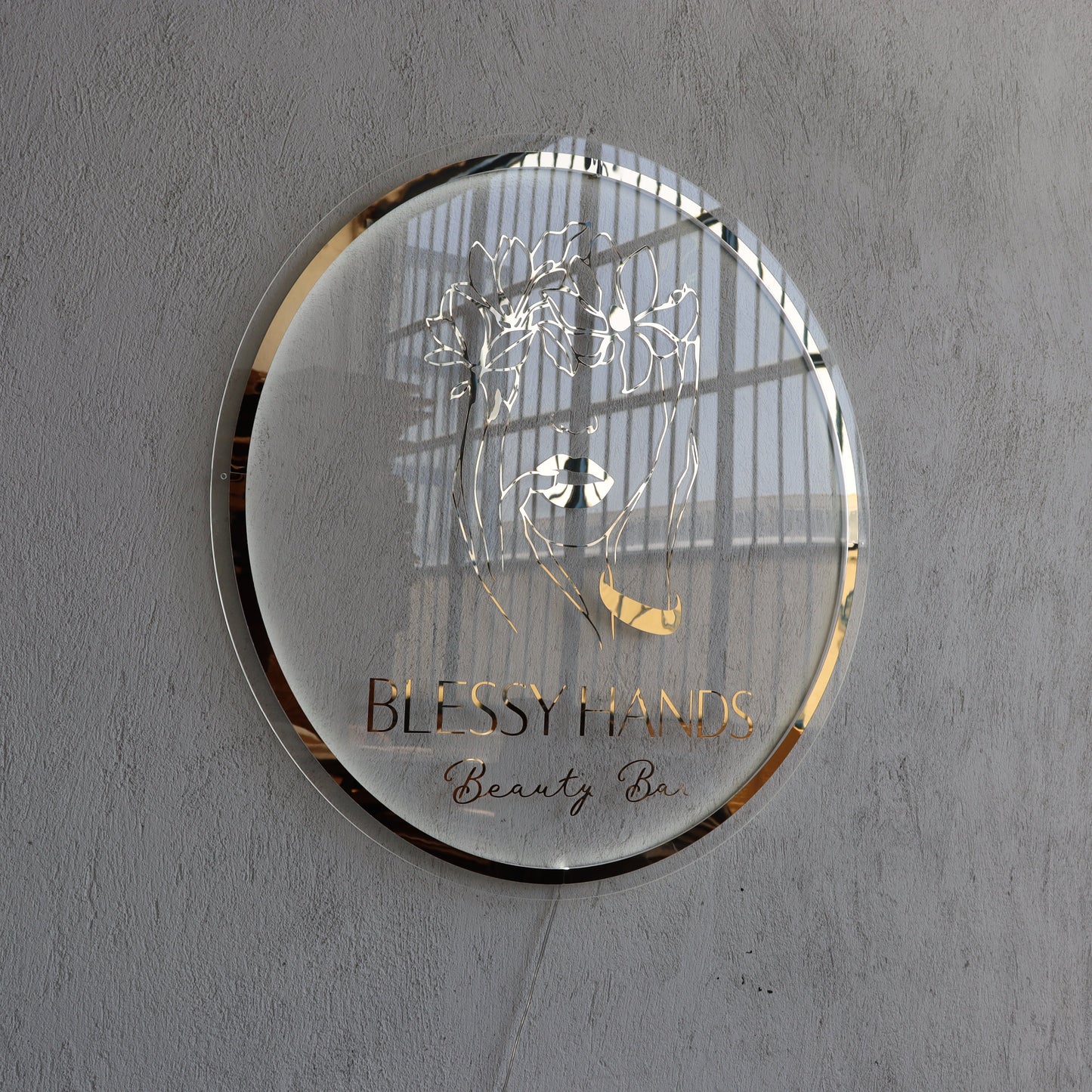 Business Neon Sign | Mirror Neon Sign | Acrylic Custom Logo Decoration