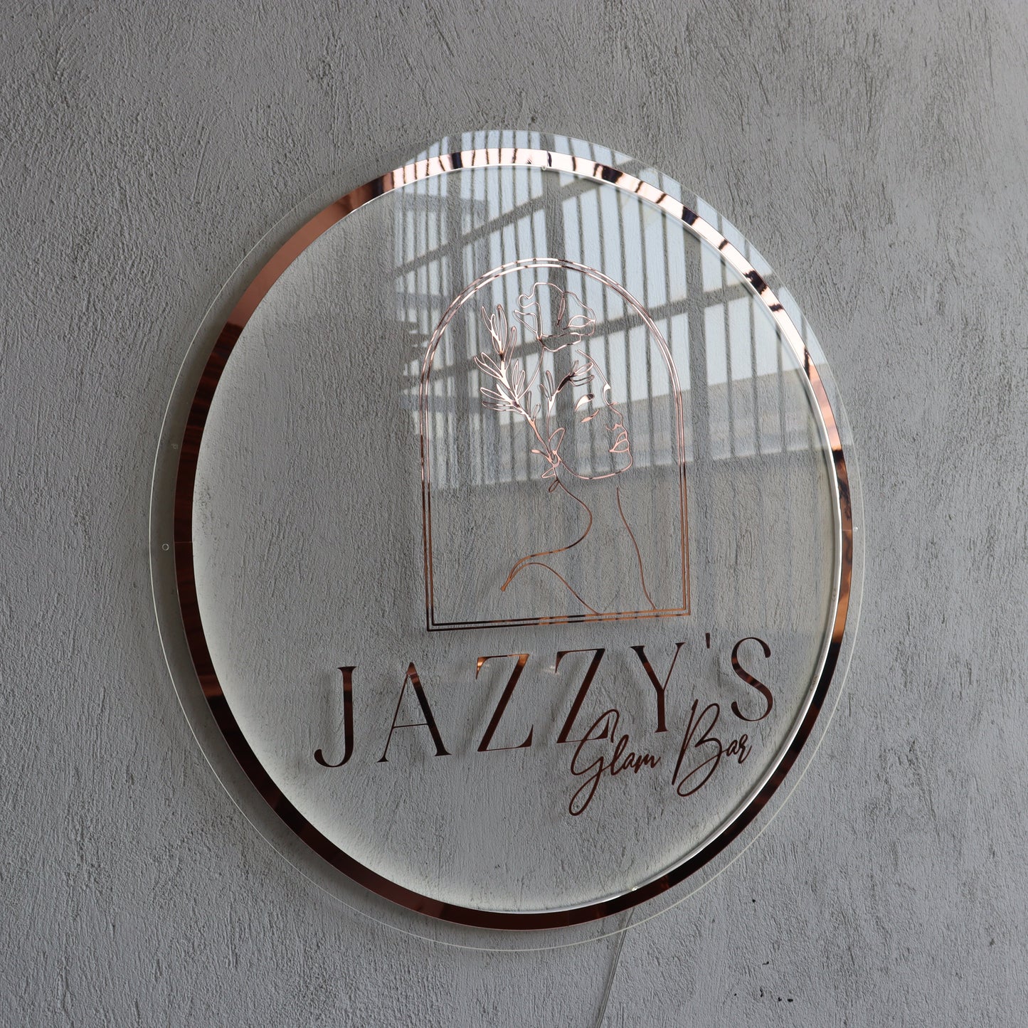 Business Neon Sign | Mirror Neon Sign | Acrylic Custom Logo Decoration