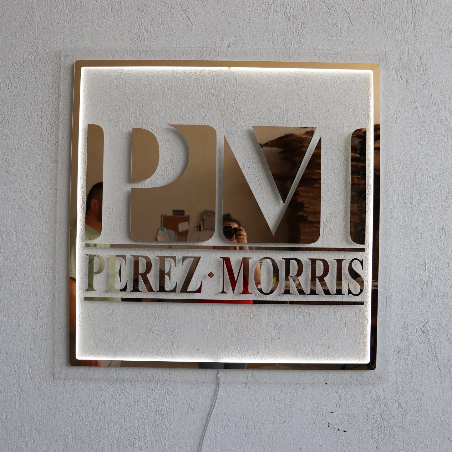 Business Neon Sign | Mirror Neon Sign | Acrylic Custom Logo Decoration