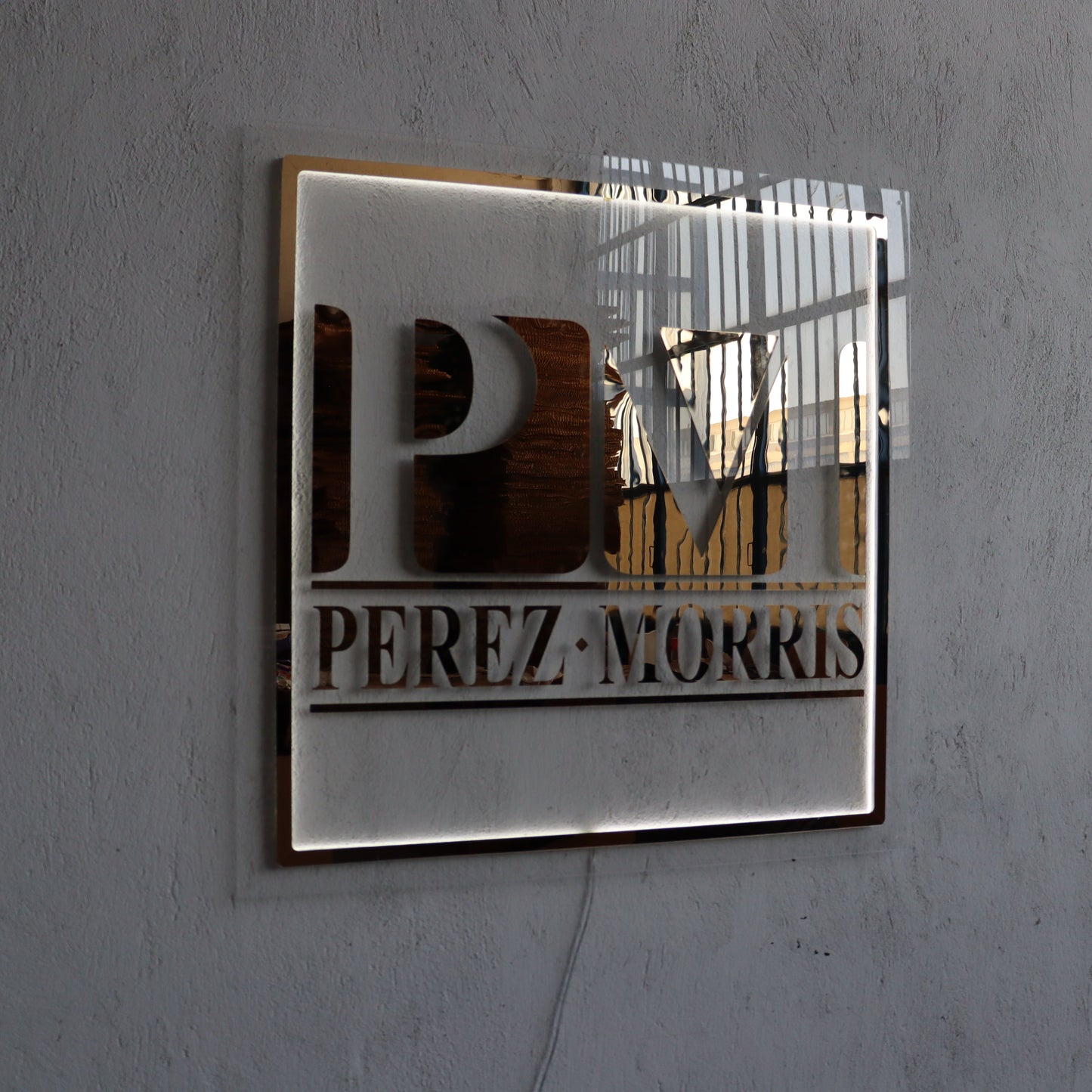 Business Neon Sign | Mirror Neon Sign | Acrylic Custom Logo Decoration
